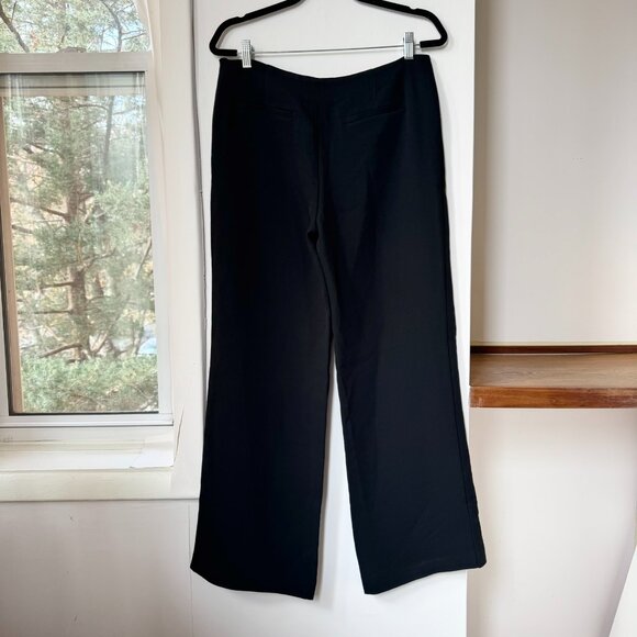 Reformation Vida Low Rise Pants in Pitch Black 8 - Picture 9 of 11